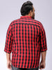 Men's Plus Size Checked Casual Shirt