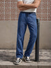 Men's Blue Relaxed Fit Solid Utility Jeans