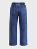 Men's Blue Relaxed Fit Solid Utility Jeans
