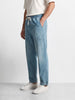 Men's Blue Relaxed Fit Solid Utility Jeans