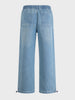 Men's Blue Relaxed Fit Solid Utility Jeans