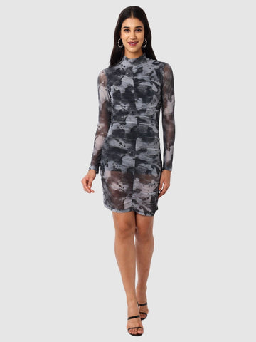 Women Regular Fit Black Full Sleeves Dress