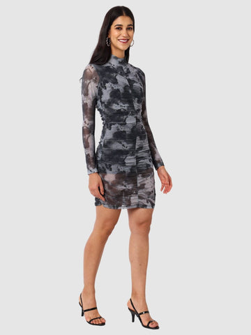 Women Regular Fit Black Full Sleeves Dress
