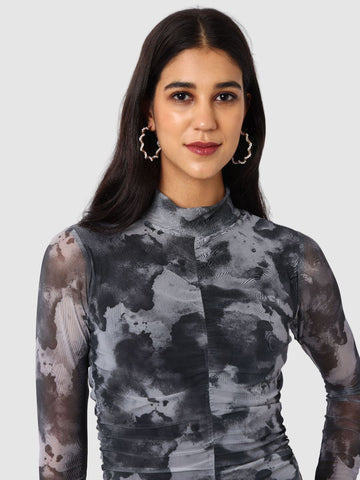 Women Regular Fit Black Full Sleeves Dress