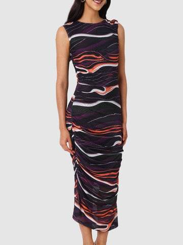 Women Regular Fit Black Sleeveless Dress
