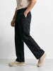 Men's Black Baggy Fit Solid Utility Trousers