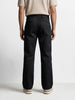 Men's Black Baggy Fit Solid Utility Trousers