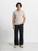 Men's Black Baggy Fit Solid Utility Trousers