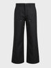 Men's Black Baggy Fit Solid Utility Trousers