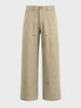 Men's Khaki Baggy Fit Solid Utility Trousers
