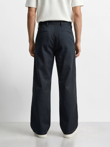 Men's Grey Baggy Fit Solid Utility Trousers