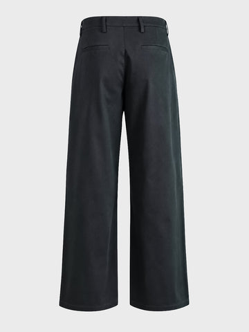 Men's Grey Baggy Fit Solid Utility Trousers