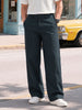 Men's Grey Baggy Fit Solid Utility Trousers