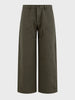 Men's Olive Baggy Fit Solid Utility Trousers