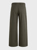 Men's Olive Baggy Fit Solid Utility Trousers