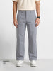 Men's Grey Baggy Fit Solid Utility Trousers