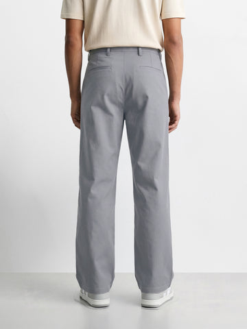Men's Grey Baggy Fit Solid Utility Trousers