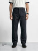 Men's Black Baggy Fit Solid Utility Trousers