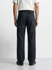 Men's Black Baggy Fit Solid Utility Trousers