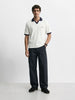 Men's Black Baggy Fit Solid Utility Trousers