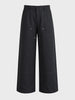 Men's Black Baggy Fit Solid Utility Trousers