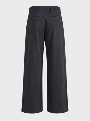 Men's Grey Baggy Fit Solid Utility Trousers