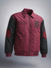 Men's Maroon Relaxed Fit Embroided Casual Jacket
