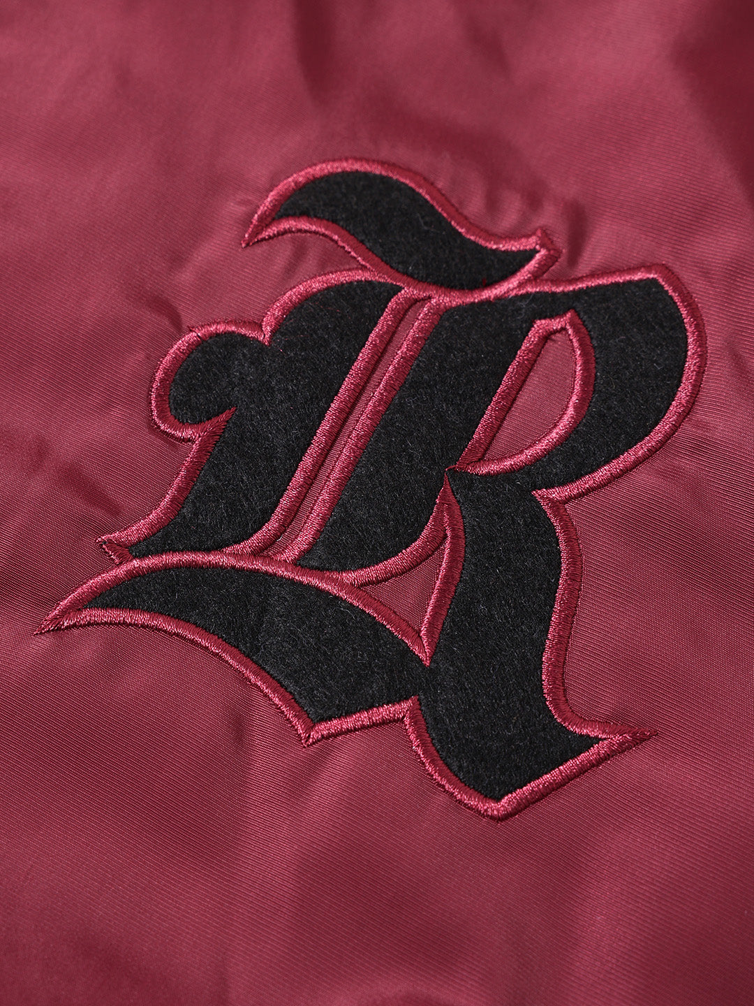 Men's Maroon Relaxed Fit Embroided Casual Jacket