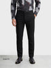Men's Black Slim Fit Solid Formal Chinos