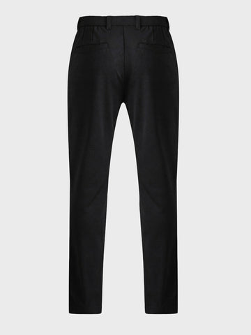 Men's Black Slim Fit Solid Formal Chinos