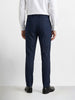 Men's Navy Blue Slim Fit Solid Formal Chinos