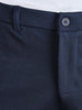 Men's Navy Blue Slim Fit Solid Formal Chinos