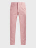 Men's Pink Slim Fit Solid Formal Chinos