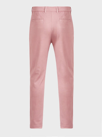 Men's Pink Slim Fit Solid Formal Chinos