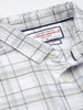 Men's White Slim Fit Checked Casual Shirt