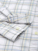 Men's White Slim Fit Checked Casual Shirt