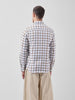 Men's White Slim Fit Checked Casual Shirt