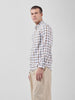 Men's White Slim Fit Checked Casual Shirt