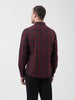 Men's Maroon Slim Fit Checked Casual Shirt