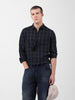 Men's Black Slim Fit Checked Casual Shirt