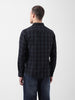 Men's Black Slim Fit Checked Casual Shirt