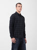 Men's Black Slim Fit Checked Casual Shirt