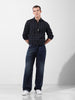 Men's Black Slim Fit Checked Casual Shirt