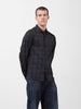 Men's Olive Slim Fit Checked Casual Shirt