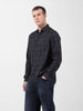 Men's Olive Slim Fit Checked Casual Shirt