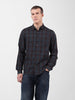 Men's Olive Slim Fit Checked Casual Shirt