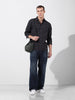 Men's Olive Slim Fit Checked Casual Shirt
