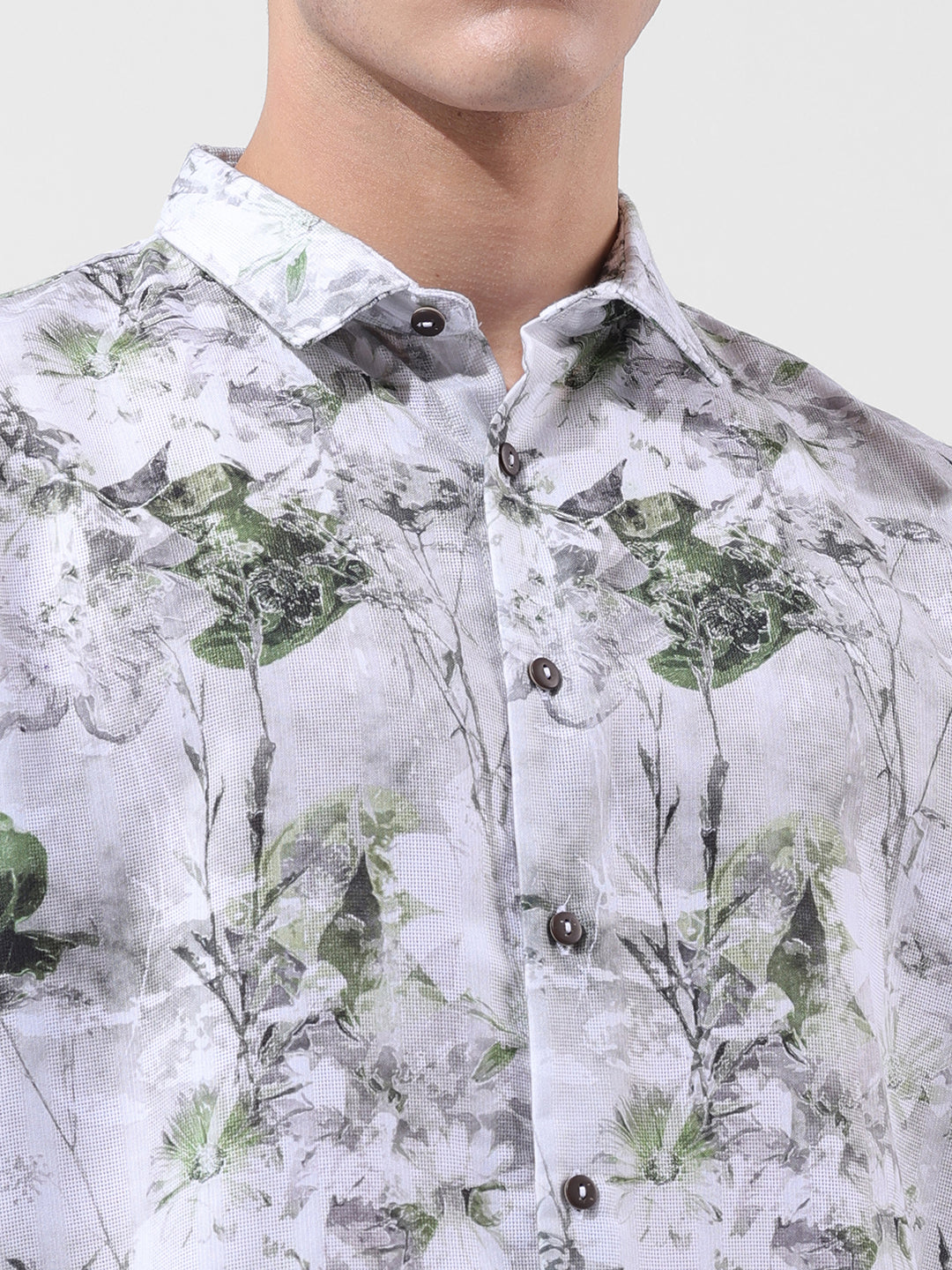 Men's White Relaxed Fit Solid Resort Wear Shirt