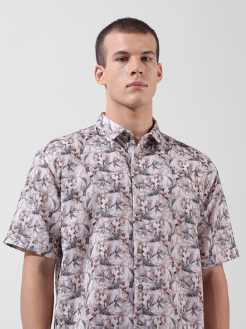 Men's Multicolor Relaxed Fit Solid Resort Wear Shirt