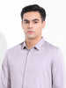 Men's Grey Slim Fit Embraided Party Wear Shirt